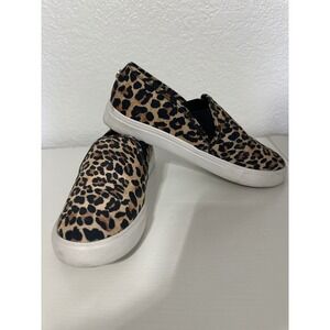 Steve Madden Leopard Print Slip On Sneakers Women's Size 6 Casual Shoes